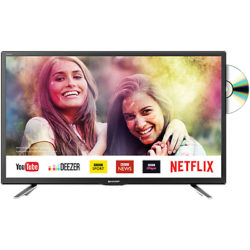 Sharp LC24DHG6131K LED HD Ready 720p Smart TV/DVD Combi, 24 with Freeview HD & Miracast, Black